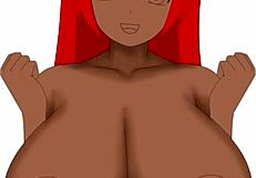 porn speed painting depicts big tits in anime hentai fantasy