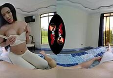 Latin super model vr experience in reality pov with experienced model