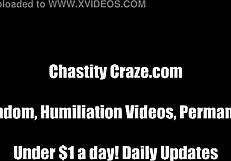 Locked in chastity, slave, no escape