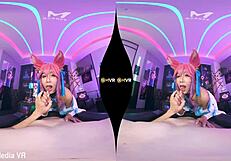 Ahri Rides And Milks Cock With Pussy!