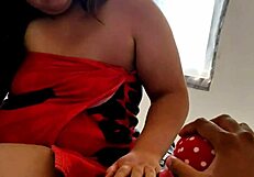 She says, I caught you masturbating, now let me take your virginity with my big Latina ass.