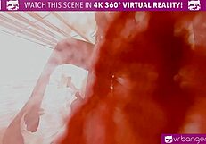 How does this milf teach her boyfriend to ride?