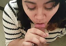 Beautiful brunette milf rides in bedroom early morning doggystyle cum