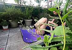 fucking on balcony in public, hoping neighbor misses wife's epic deepthroat finale