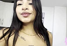 hey, this 18-year-old teen gets a huge anal creampie during her casting interview 😏