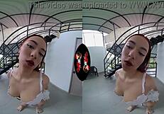 i watch this adorable latina get fuckd hard in vr, it's so cute