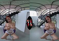 i watch this adorable latina get fuckd hard in vr, it's so cute