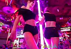 twins party on vacation getting fucked at club part 1