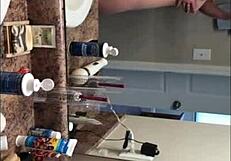 Natural pawg feels intense pleasure fingering her tight wet pussy passionately