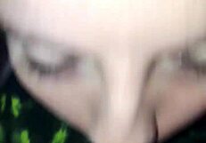 Sloppy Sucking on Massive Monster Cock Late at Night with Intense Action