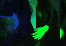 Morena does naughty strip-tease in dark room