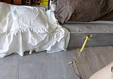 Guy bathes my ass with thick cum after car delivery