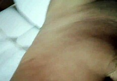Amateur couple in hotel room, her bent over for intense doggystyle pounding as she enjoys it.