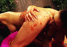 Paul Chaplin Seduced Into Foursome By Tattooed Lesbians In Stockings