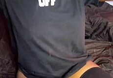 Big Ass Brunette Teases with Ebony Pussy and Cock