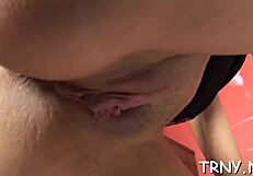 Shemale delivers hardcore blowjob