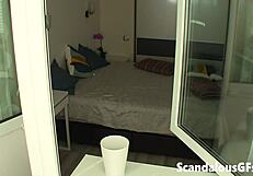 victoria undresses and teases by herself