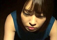 Japanese Babe Bound in Public Toilet for Creampie Blowjob