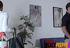 Harley Dean Gets Boldly Greeted With Intense Blowjob And Doggystyle Fucking.