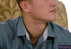 Gorgeous big ass teen Adriana Maya massages client's body before service