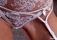 Blonde Milf Sarah Jessie Masturbates Her Pussy With Fingers