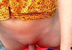 Public pickup leads to outdoor encounter with milf