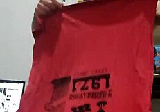 Husband coming out of the shower in towel