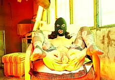 Halloween hungry pussy devours fist outdoors 😈