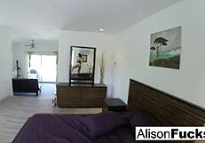 Stacked Alison Tyler, you're doing that self-shot masturbation scene with your nude body and tits.