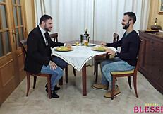 Family meal turns into an unexpected sharing moment