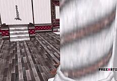 this animated desi bhabhi is pleasuring herself with a cucumber in softcore 3d style