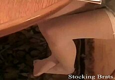 She says, Having sex in stockings with my feet dominating is so fun.