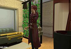 temari catches gaara stroking his massive cock in bathroom