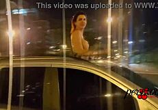 Brazilian Woman Exposes Breasts Outside Car in Porto Alegre Public