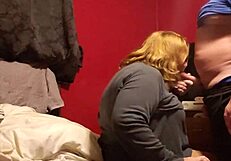 The milf gets creampied during intense sex in the bedroom