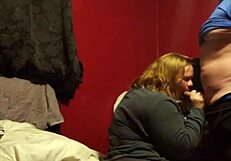 The milf gets creampied during intense sex in the bedroom