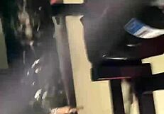 feeling the rubber dildo stretch my asshole intensely