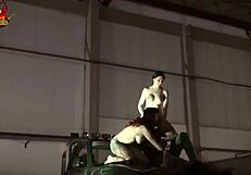 mary rider and luna dark fuck each other with dildos on bigfoot