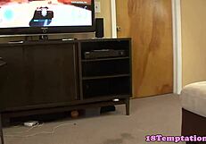 Teen Stepbro Blowjob During Game Play