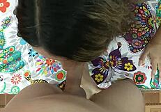 Discovering my cousin in lingerie leads to deepthroat blowjob and doggystyle fucking her big ass.