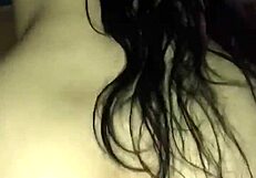 Sexy slut sits moaning loudly while getting anal from cousin