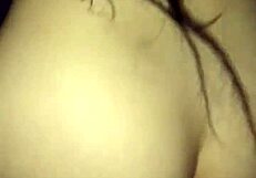 Sexy slut sits moaning loudly while getting anal from cousin