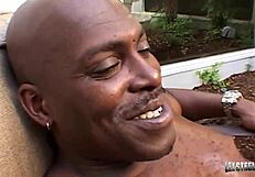 Veronica Stone Mounts Lex Steele's Ebony Shaft After Sucking His Monster Cock