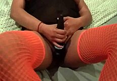 I'm masturbating with my wand and squirting all over the bed, oh god!