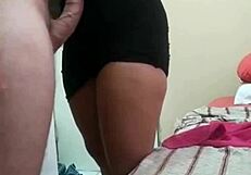 Fucking Her Throat Deep with Thick Cock on Indian Black Wife