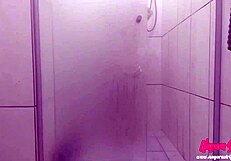 Hey, watch Nayara, the hot blonde, taking a steamy shower!