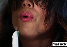Mia Lelani Squirms in Candle Orgasm