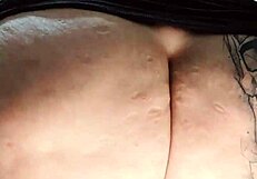 Fat Latina BBW with tattoos uses toys, showing natural tits