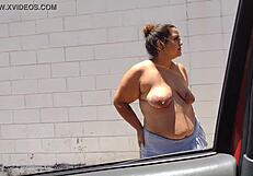 Holy Shit, This Busty Babe in Glasses Gets Her Pussy Pounded in the Cab!