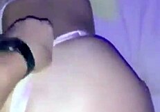 blonde with braids feels intense pleasure in doggy